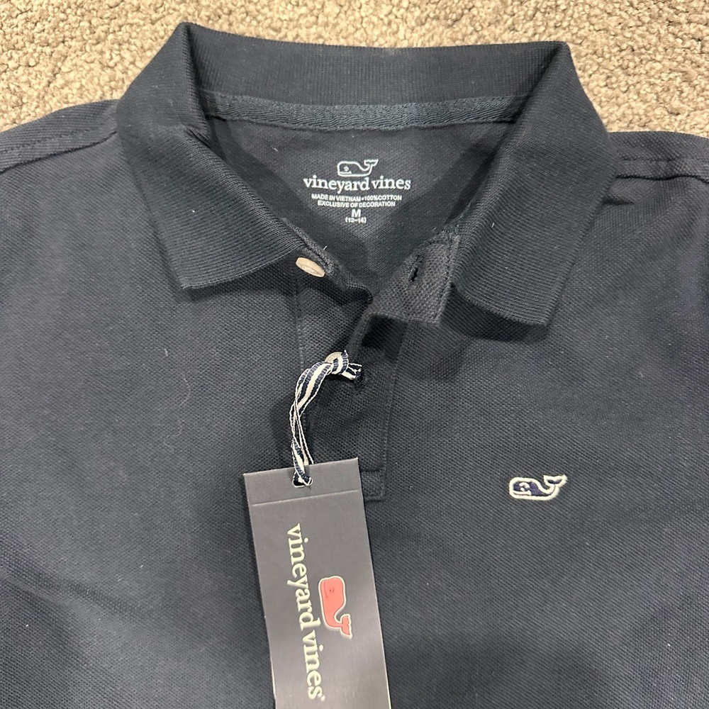 Vineyard Vines Boy’s (M, 12-14) Navy Polo Shirt